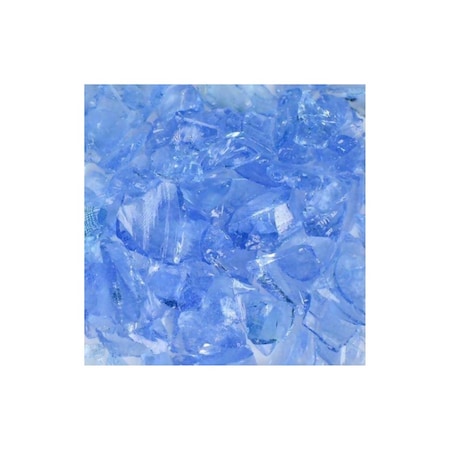 American Specialty Glass Recycled Chunky Glass, Crystal Blue - Small - 0.25-0.5 in. - 10 lbs LCRBLUES-10